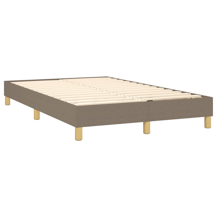 Pat box spring cu saltea, gri taupe, 120x200 cm, textil - WALTI WALTI