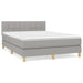 Pat box spring cu saltea, gri deschis, 140x190 cm, textil - WALTI WALTI