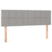 Pat box spring cu saltea, gri deschis, 140x190 cm, textil - WALTI WALTI