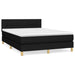 Pat box spring cu saltea, negru, 140x190 cm, textil - WALTI WALTI