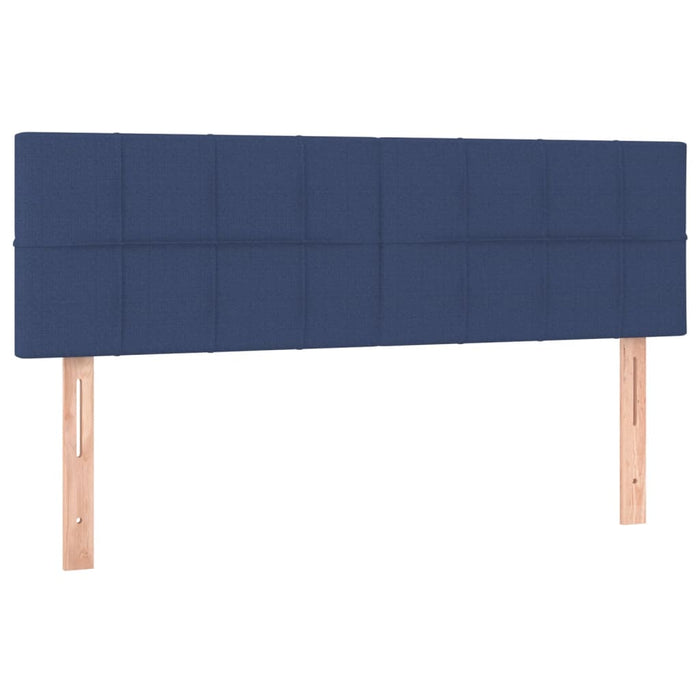 Pat box spring cu saltea, albastru, 140x200 cm, textil - WALTI WALTI