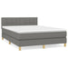 Pat box spring cu saltea, gri închis, 140x200 cm, textil - WALTI WALTI