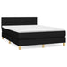Pat box spring cu saltea, negru, 140x200 cm, textil - WALTI WALTI
