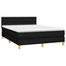 Pat box spring cu saltea, negru, 140x200 cm, textil - WALTI WALTI