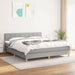 Pat continental cu saltea, gri deschis, 160x200 cm, textil - WALTI WALTI