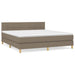 Pat box spring cu saltea, gri taupe, 160x200 cm material textil - WALTI WALTI