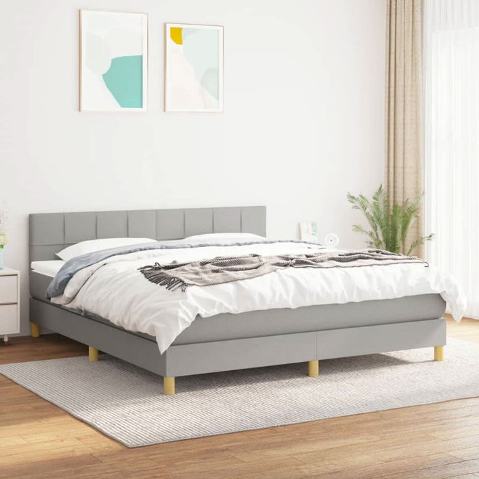 Pat continental, gri deschis, 180x200 cm, material textil - WALTI WALTI