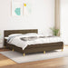 Pat continental cu saltea maro închis 180x200cm material textil - WALTI WALTI