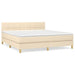 Pat continental cu saltea, crem, 180x200 cm, textil - WALTI WALTI