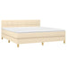 Pat continental cu saltea, crem, 180x200 cm, textil - WALTI WALTI
