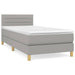 Pat box spring cu saltea, gri deschis, 90x200 cm, textil - WALTI WALTI