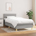 Pat box spring cu saltea, gri deschis, 90x200 cm, textil - WALTI WALTI