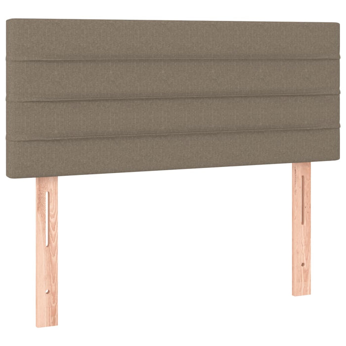 Pat box spring cu saltea, gri taupe, 90x200 cm, textil - WALTI WALTI