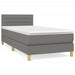 Pat box spring cu saltea, gri închis, 100x200 cm, textil - WALTI WALTI