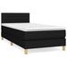Pat box spring cu saltea, negru, 100x200 cm, textil - WALTI WALTI