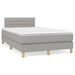 Pat box spring cu saltea, gri deschis, 120x200 cm, textil - WALTI WALTI