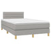 Pat box spring cu saltea, gri deschis, 120x200 cm, textil - WALTI WALTI