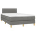 Pat box spring cu saltea, gri închis, 120x200 cm, textil - WALTI WALTI