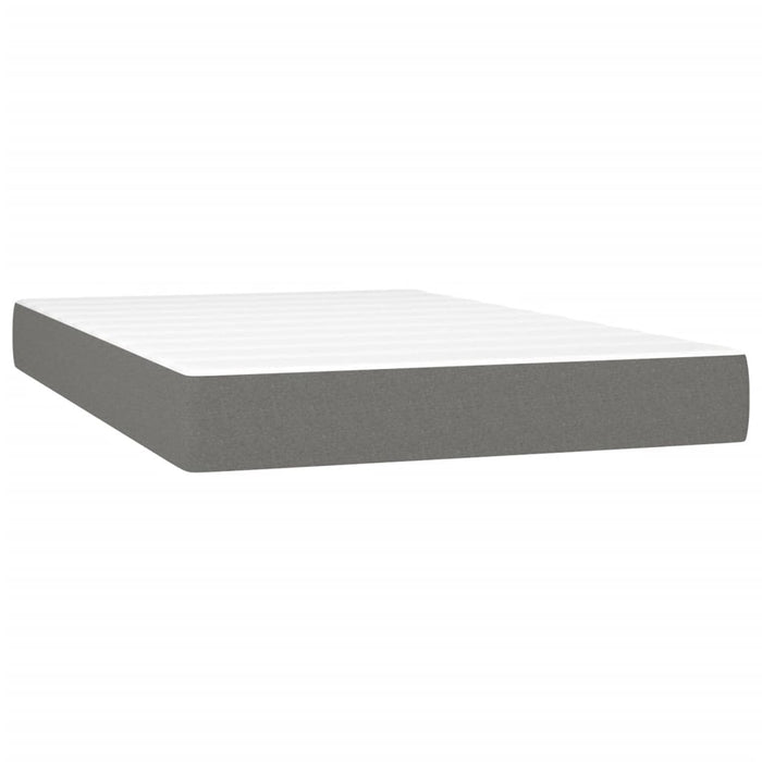 Pat box spring cu saltea, gri închis, 120x200 cm, textil - WALTI WALTI