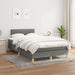 Pat box spring cu saltea, gri închis, 120x200 cm, textil - WALTI WALTI