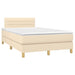 Pat box spring cu saltea, crem, 120x200 cm, textil - WALTI WALTI