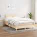 Pat box spring cu saltea, crem, 120x200 cm, textil - WALTI WALTI
