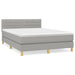 Pat box spring cu saltea, gri deschis, 140x190 cm, textil - WALTI WALTI