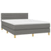 Pat box spring cu saltea, gri închis, 140x200 cm, textil - WALTI WALTI