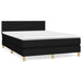 Pat box spring cu saltea, negru, 140x200 cm, textil - WALTI WALTI