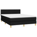 Pat box spring cu saltea, negru, 140x200 cm, textil - WALTI WALTI