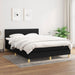Pat box spring cu saltea, negru, 140x200 cm, textil - WALTI WALTI