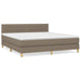 Pat box spring cu saltea, gri taupe, 160x200 cm material textil - WALTI WALTI