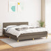 Pat box spring cu saltea, gri taupe, 160x200 cm material textil - WALTI WALTI