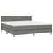 Pat box spring cu saltea, gri închis, 180x200 cm, textil - WALTI WALTI
