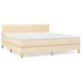 Pat continental cu saltea, crem, 180x200 cm, textil - WALTI WALTI