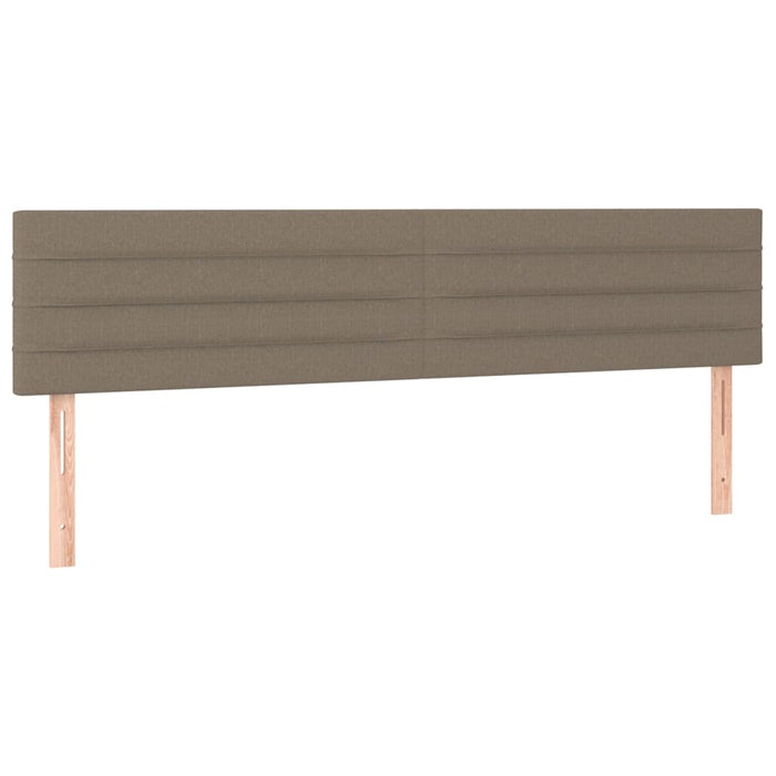 Pat box spring cu saltea, gri taupe, 200x200 cm, textil - WALTI WALTI