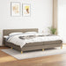 Pat box spring cu saltea, gri taupe, 200x200 cm, textil - WALTI WALTI