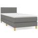 Pat box spring cu saltea, gri închis, 80x200 cm, textil - WALTI WALTI