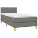Pat box spring cu saltea, gri închis, 80x200 cm, textil - WALTI WALTI