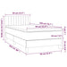 Pat box spring cu saltea, crem, 90x200 cm, textil - WALTI WALTI