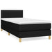 Pat box spring cu saltea, negru, 100x200 cm, textil - WALTI WALTI