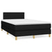 Pat box spring cu saltea, negru, 120x200 cm, textil - WALTI WALTI