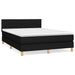 Pat box spring cu saltea, negru, 140x200 cm, textil - WALTI WALTI