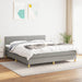 Pat continental cu saltea, gri deschis, 160x200 cm, textil - WALTI WALTI