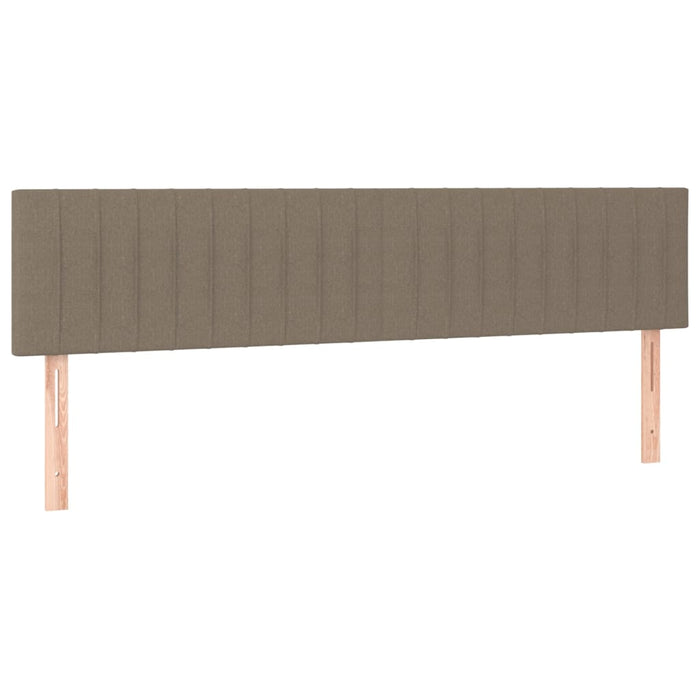 Pat box spring cu saltea, gri taupe, 160x200 cm material textil - WALTI WALTI