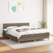 Pat box spring cu saltea, gri taupe, 160x200 cm material textil - WALTI WALTI