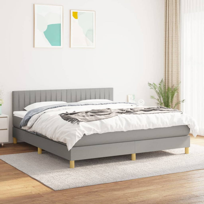 Pat continental, gri deschis, 180x200 cm, material textil - WALTI WALTI