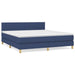 Pat box spring cu saltea, albastru, 180x200 cm, material textil - WALTI WALTI