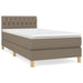 Pat box spring cu saltea, gri taupe, 80x200 cm, textil - WALTI WALTI