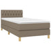 Pat box spring cu saltea, gri taupe, 80x200 cm, textil - WALTI WALTI